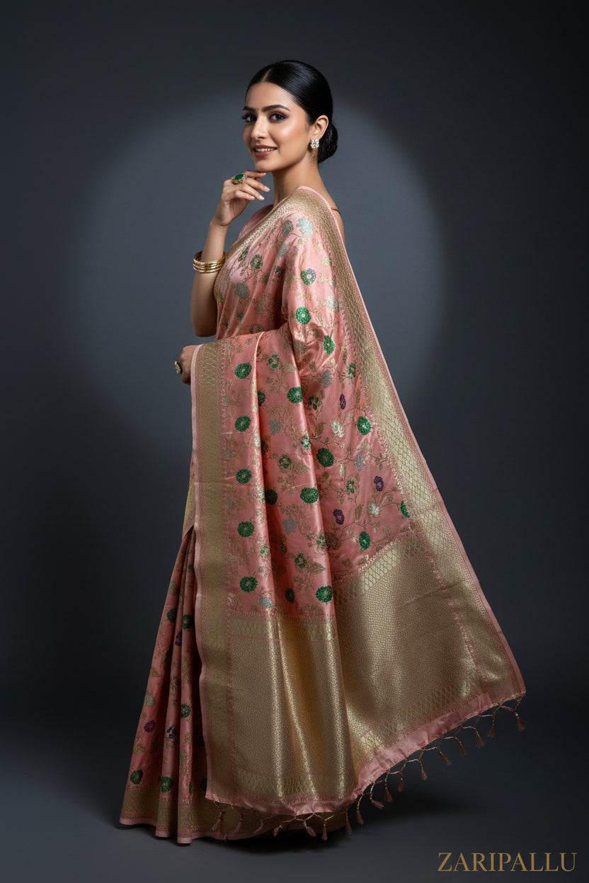 ✨ VLS-498 | Banarasi Mashru Katan Silk Saree