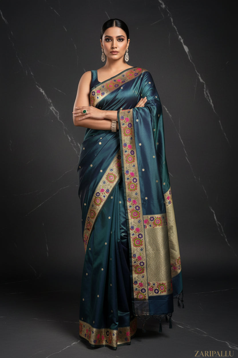 VLS-501 | Banarasi Premium Mashru Katan Silk Saree with Meenakari Pallu & Border
