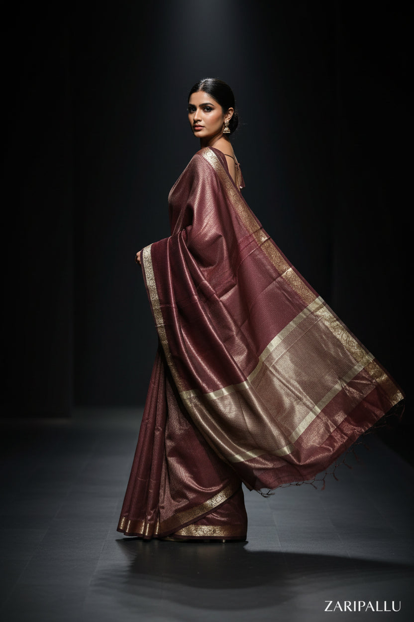 VLS 505 – Premium Banarasi Mulberry Tissue Cotton Saree