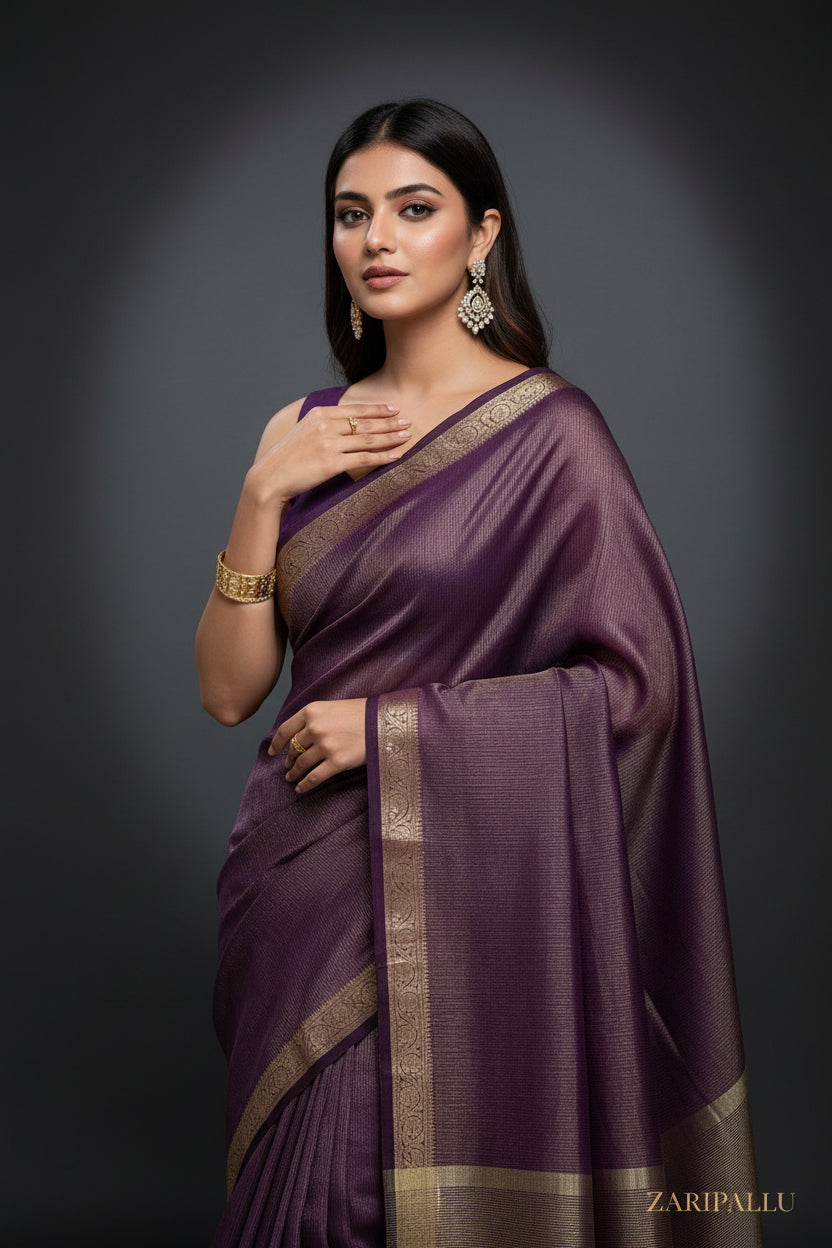VLS 505 – Premium Banarasi Mulberry Tissue Cotton Saree