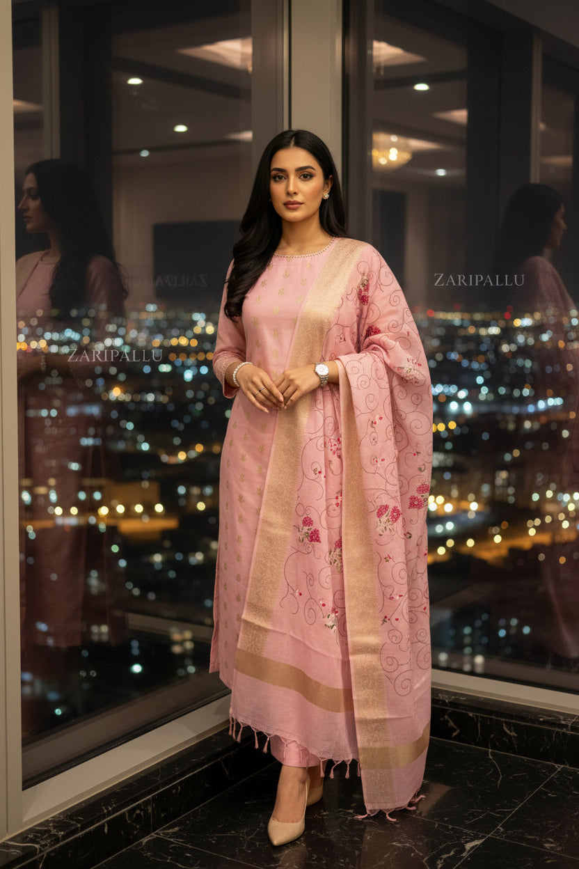 VLS 507 – Premium Banarasi 3-Piece Dress Material