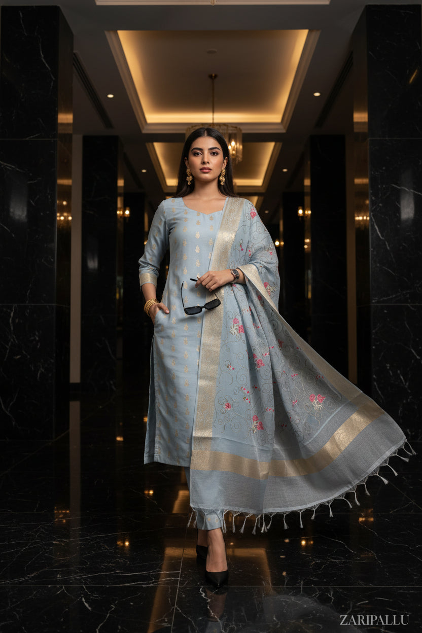 VLS 507 – Premium Banarasi 3-Piece Dress Material