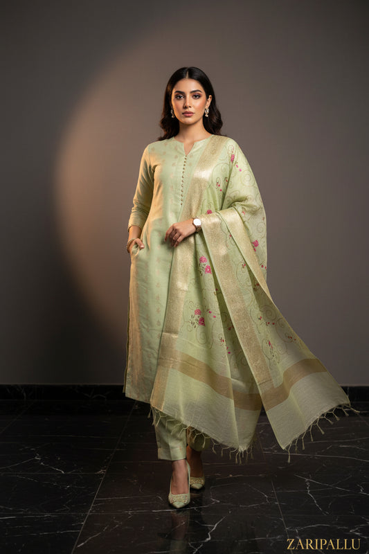 VLS 507 – Premium Banarasi 3-Piece Dress Material