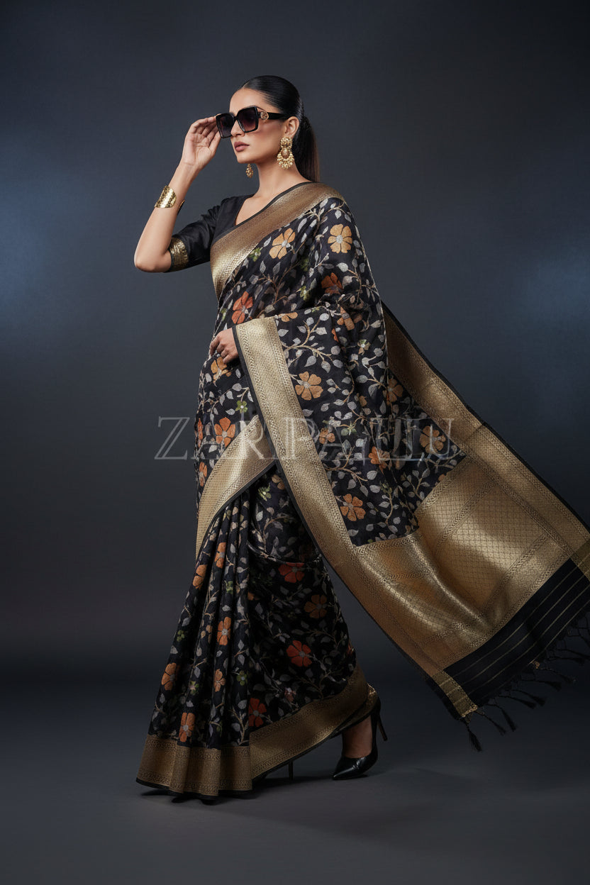 VLS 506 – Premium Banarasi Katan Mashru Meenakari Silk Saree