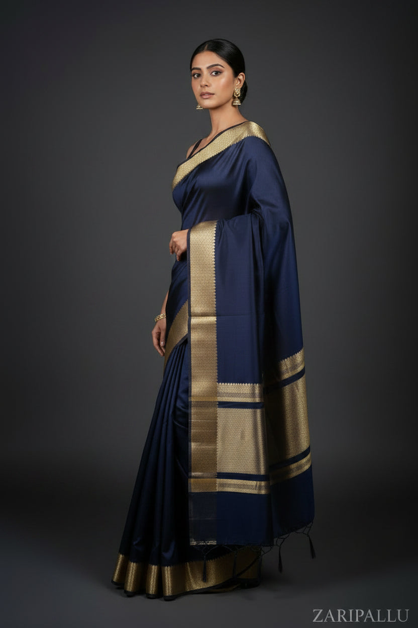 VLS 508 — Mulberry Cotton Silk Saree | Tissue Pallu