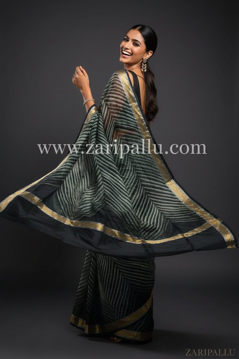 VLS 510 – Pure Organza Arshi Crush Dye Saree ✨