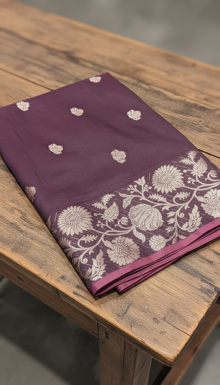 ✨ Banarasi Ektara Booty Katan Soft Silk Saree ✨  Code: VLS-445 | Exclusive on ZARIPALLU