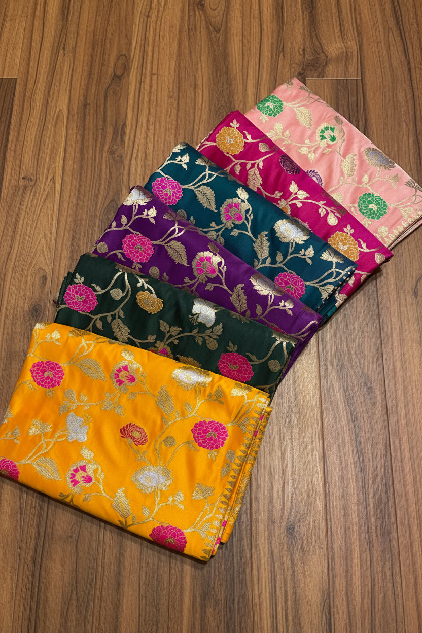 ✨ VLS-498 | Banarasi Mashru Katan Silk Saree