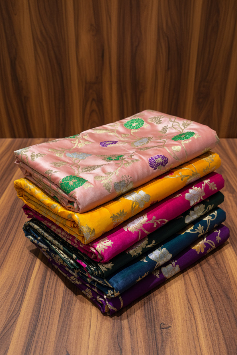 ✨ VLS-498 | Banarasi Mashru Katan Silk Saree