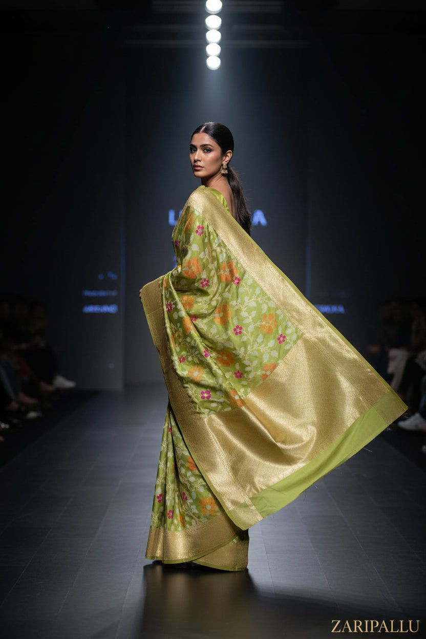 VLS 506 – Premium Banarasi Katan Mashru Meenakari Silk Saree