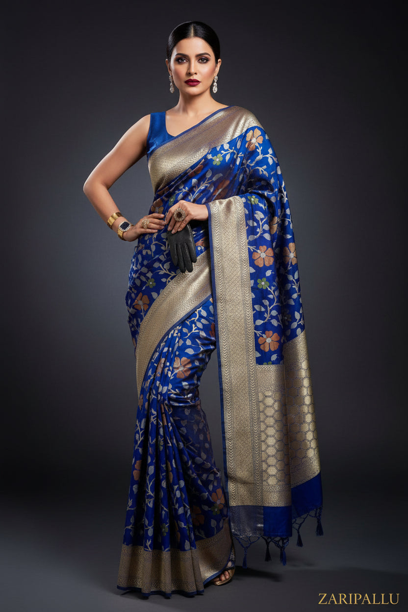 VLS 506 – Premium Banarasi Katan Mashru Meenakari Silk Saree