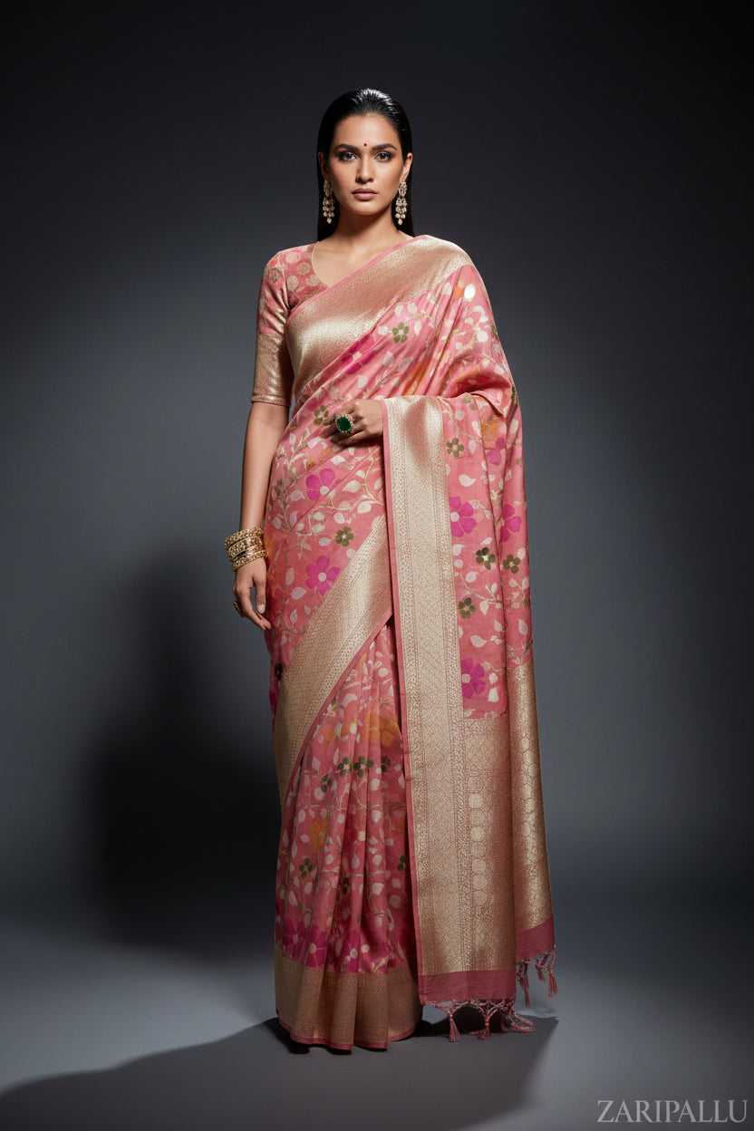 VLS 506 – Premium Banarasi Katan Mashru Meenakari Silk Saree