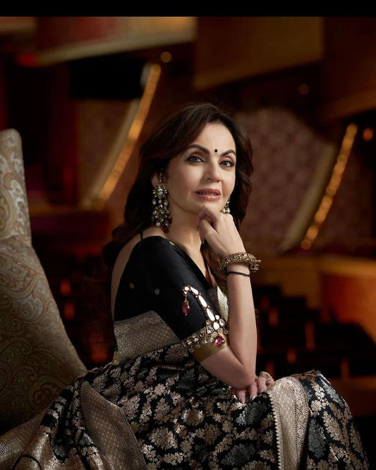 BLACK NITA AMBANI MAM INSPIRED SAREE